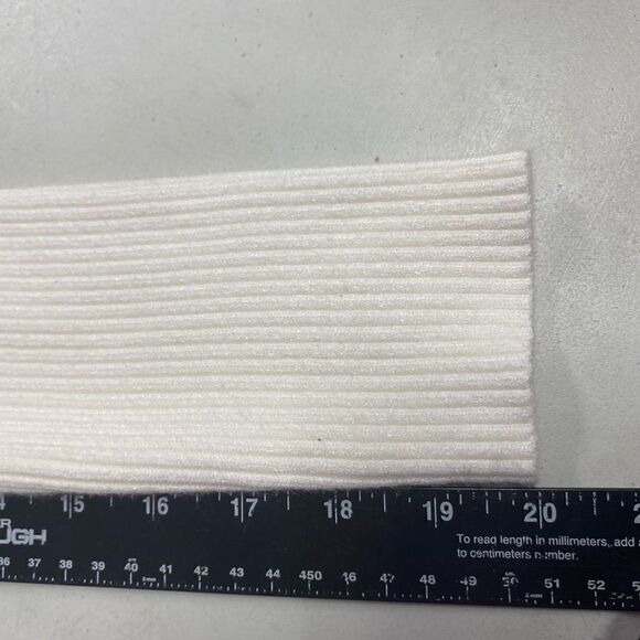 Women’s Ribbed Knit Sweater Dress Bodycon Maxi Square Neckline White Slit NWOT - Picture 4 of 9